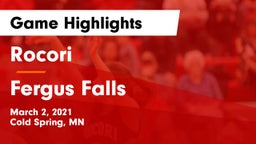Rocori  vs Fergus Falls  Game Highlights - March 2, 2021