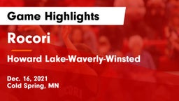 Rocori  vs Howard Lake-Waverly-Winsted  Game Highlights - Dec. 16, 2021