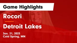 Rocori  vs Detroit Lakes  Game Highlights - Jan. 21, 2023