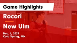 Rocori  vs New Ulm  Game Highlights - Dec. 1, 2023