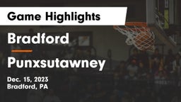 Bradford  vs Punxsutawney  Game Highlights - Dec. 15, 2023