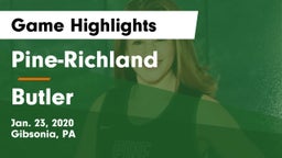 Pine-Richland  vs Butler  Game Highlights - Jan. 23, 2020