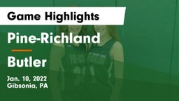 Pine-Richland  vs Butler  Game Highlights - Jan. 10, 2022