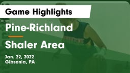 Pine-Richland  vs Shaler Area  Game Highlights - Jan. 22, 2022