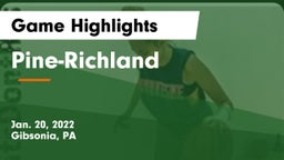 Pine-Richland  Game Highlights - Jan. 20, 2022