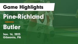 Pine-Richland  vs Butler  Game Highlights - Jan. 16, 2023