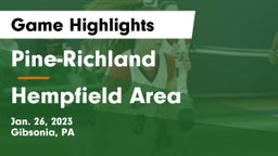 Pine-Richland  vs Hempfield Area  Game Highlights - Jan. 26, 2023