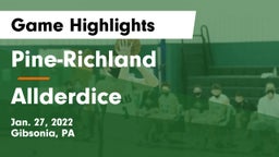 Pine-Richland  vs Allderdice  Game Highlights - Jan. 27, 2022