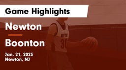 Newton  vs Boonton  Game Highlights - Jan. 21, 2023