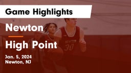 Newton  vs High Point  Game Highlights - Jan. 5, 2024