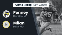 Recap: Penney  vs. Milan  2018