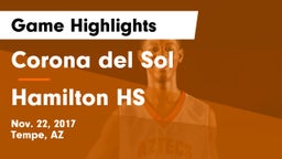 Corona del Sol  vs Hamilton HS Game Highlights - Nov. 22, 2017