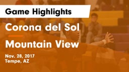 Corona del Sol  vs Mountain View  Game Highlights - Nov. 28, 2017