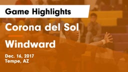 Corona del Sol  vs Windward  Game Highlights - Dec. 16, 2017