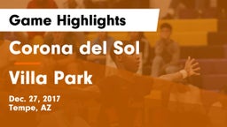 Corona del Sol  vs Villa Park  Game Highlights - Dec. 27, 2017
