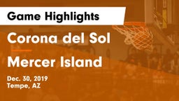 Corona del Sol  vs Mercer Island  Game Highlights - Dec. 30, 2019