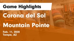 Corona del Sol  vs Mountain Pointe Game Highlights - Feb. 11, 2020
