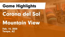 Corona del Sol  vs Mountain View  Game Highlights - Feb. 14, 2020
