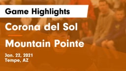 Corona del Sol  vs Mountain Pointe Game Highlights - Jan. 22, 2021