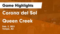 Corona del Sol  vs Queen Creek  Game Highlights - Feb. 2, 2021