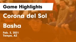 Corona del Sol  vs Basha  Game Highlights - Feb. 3, 2021