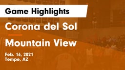 Corona del Sol  vs Mountain View  Game Highlights - Feb. 16, 2021