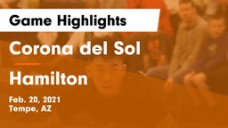 Corona del Sol  vs Hamilton  Game Highlights - Feb. 20, 2021