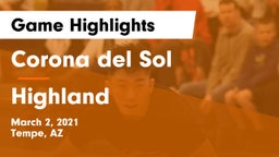 Corona del Sol  vs Highland  Game Highlights - March 2, 2021