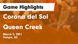 Corona del Sol  vs Queen Creek  Game Highlights - March 5, 2021