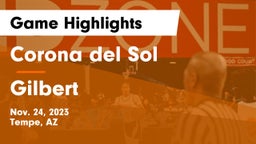 Corona del Sol  vs Gilbert  Game Highlights - Nov. 24, 2023
