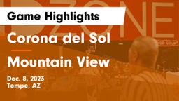 Corona del Sol  vs Mountain View  Game Highlights - Dec. 8, 2023