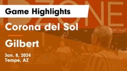 Corona del Sol  vs Gilbert  Game Highlights - Jan. 8, 2024