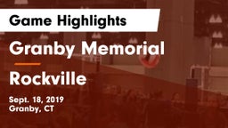 Granby Memorial  vs Rockville  Game Highlights - Sept. 18, 2019