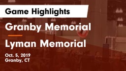 Granby Memorial  vs Lyman Memorial Game Highlights - Oct. 5, 2019