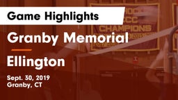 Granby Memorial  vs Ellington Game Highlights - Sept. 30, 2019