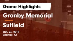 Granby Memorial  vs Suffield Game Highlights - Oct. 23, 2019