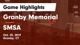Granby Memorial  vs SMSA Game Highlights - Oct. 25, 2019