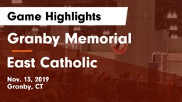 Granby Memorial  vs East Catholic Game Highlights - Nov. 13, 2019