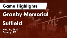 Granby Memorial  vs Suffield Game Highlights - Nov. 11, 2020
