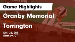 Granby Memorial  vs Torrington  Game Highlights - Oct. 26, 2021