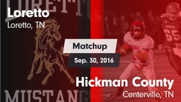Matchup: Loretto  vs. Hickman County  2016