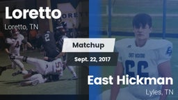 Matchup: Loretto  vs. East Hickman  2017