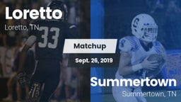 Matchup: Loretto  vs. Summertown  2019