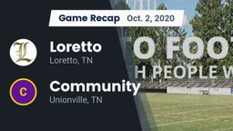 Recap: Loretto  vs. Community  2020