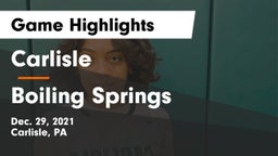 Carlisle  vs Boiling Springs  Game Highlights - Dec. 29, 2021