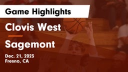 Clovis West  vs Sagemont  Game Highlights - Dec. 21, 2023