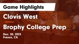 Clovis West  vs Brophy College Prep  Game Highlights - Dec. 30, 2023