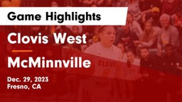 Clovis West  vs McMinnville  Game Highlights - Dec. 29, 2023