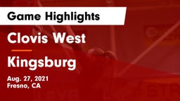 Clovis West  vs Kingsburg  Game Highlights - Aug. 27, 2021