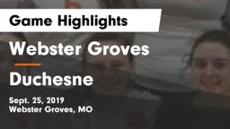 Webster Groves  vs Duchesne Game Highlights - Sept. 25, 2019